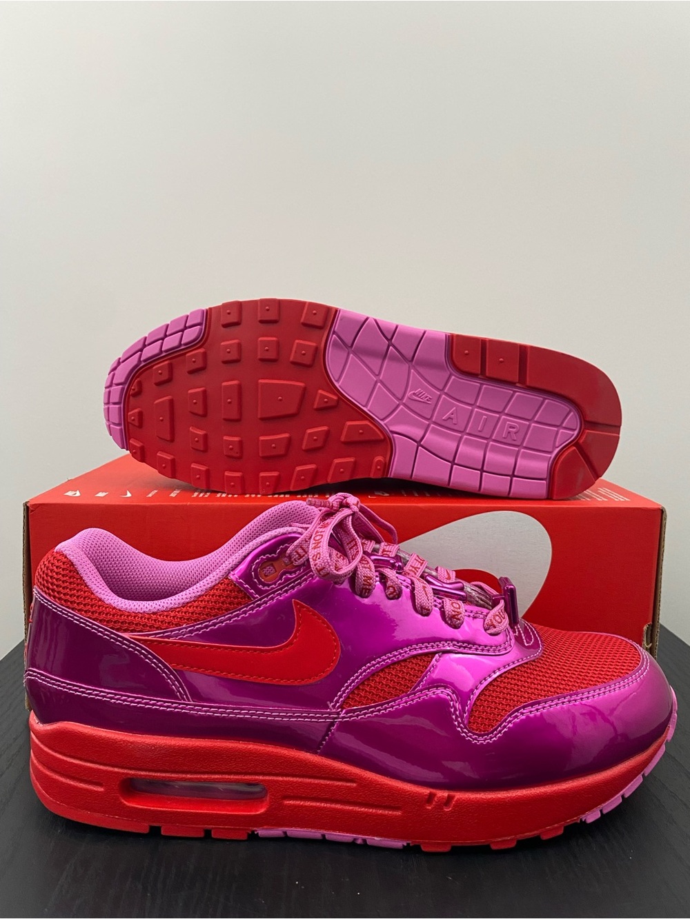 🩷Nike Air Max 1 PRM Valentine’s Day Playful Pink - Size 10M -NEW🩷 - Picture 11 of 12